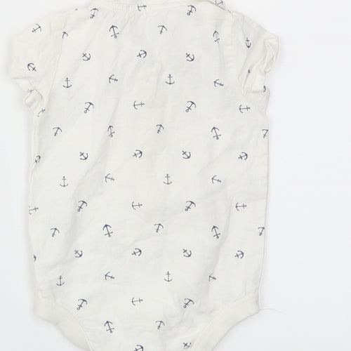 TU Boys White   Babygrow One-Piece Size 3-6 Months