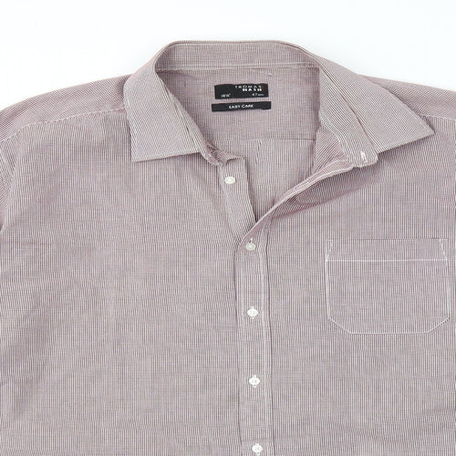 Thomas Nash Mens Red Gingham   Dress Shirt Size 18