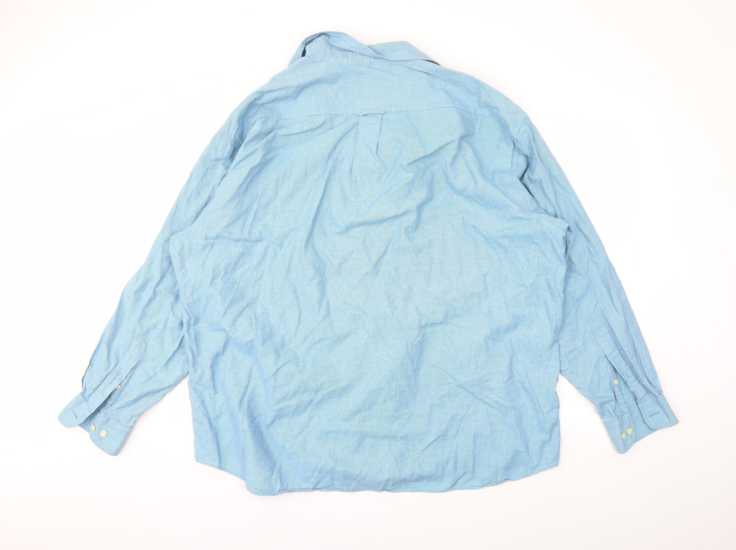 M&S Mens Blue    Button-Up Size XL