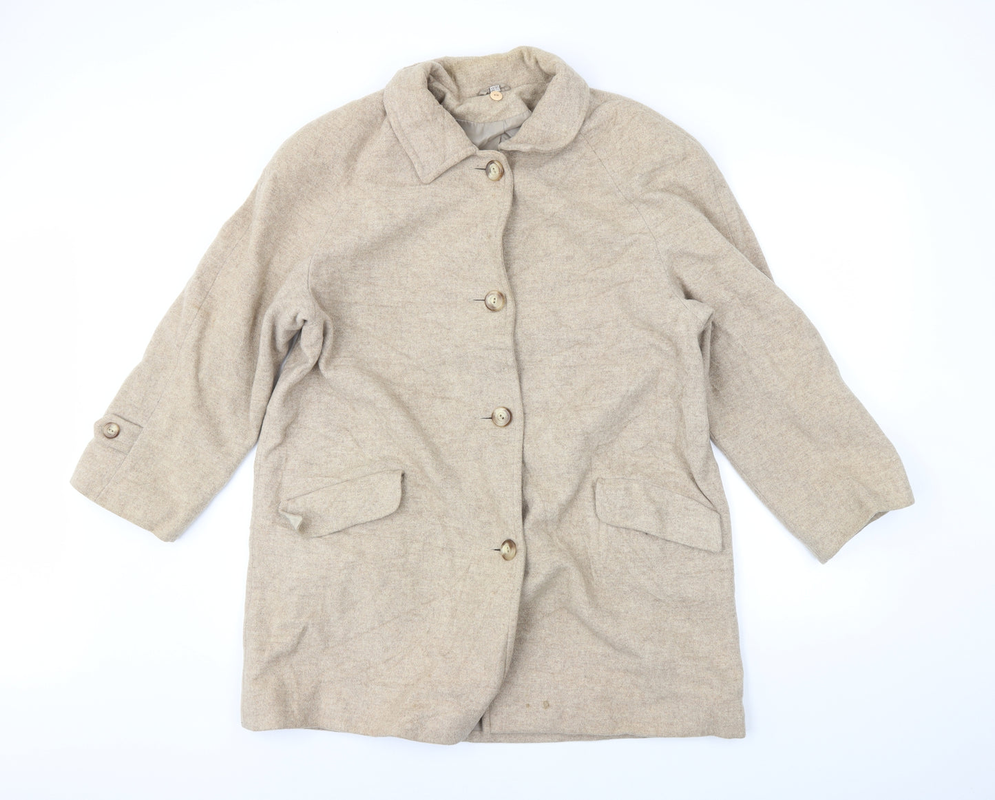 Bonmarché Womens Beige   Overcoat Coat Size 14