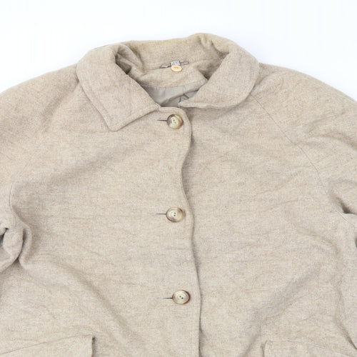 Bonmarché Womens Beige   Overcoat Coat Size 14