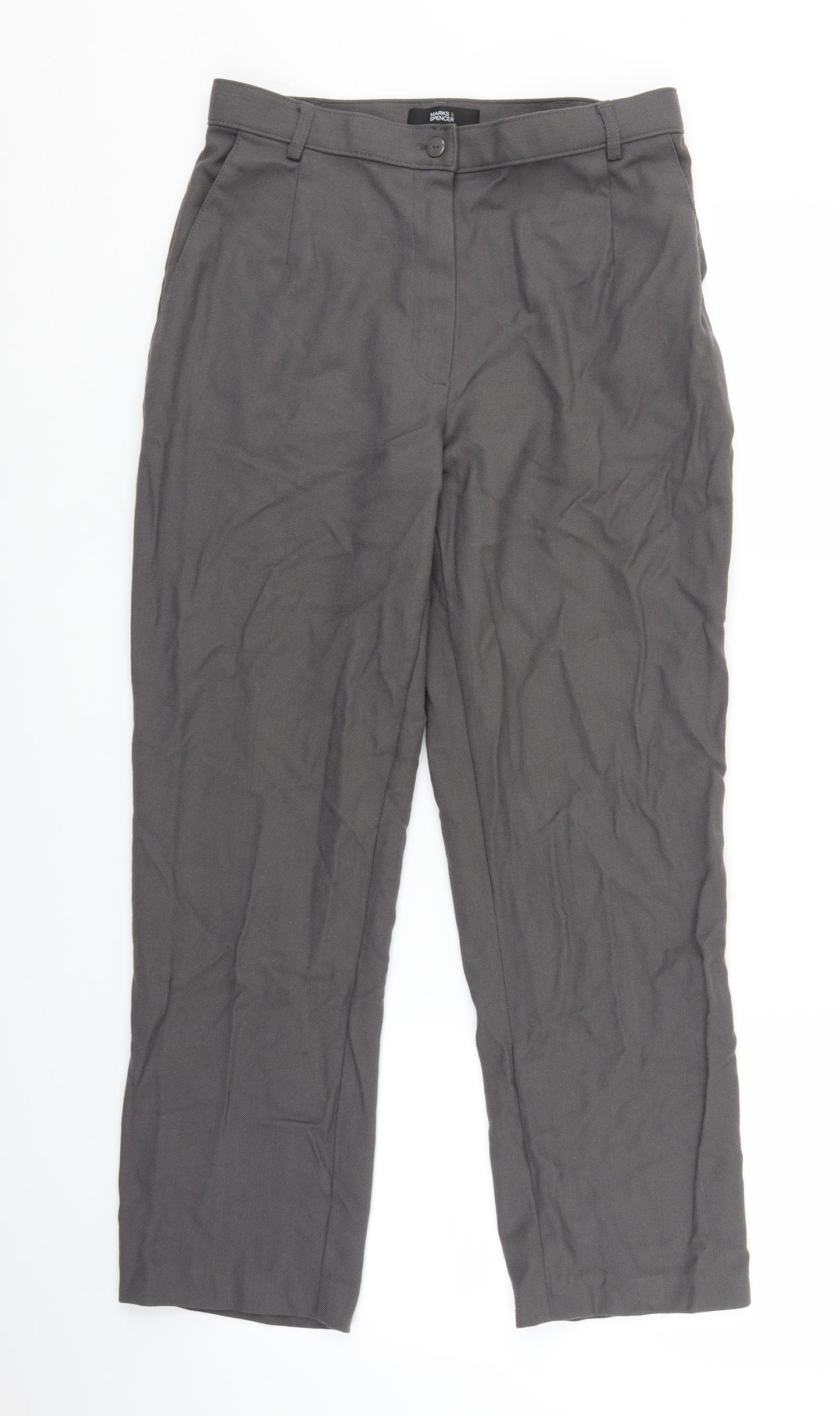 Marks and Spencer Womens Grey   Trousers  Size 10 L24 in