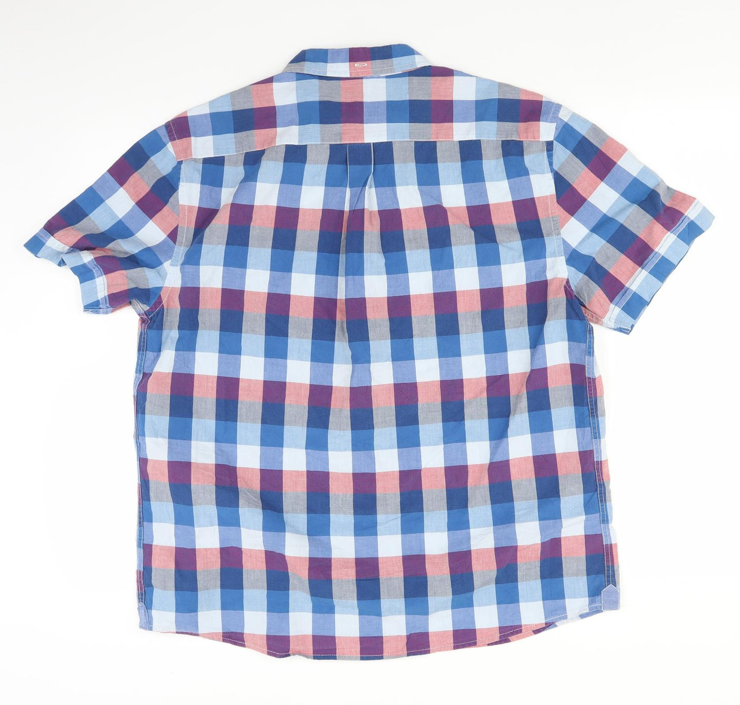 Howick Tailored Womens Blue Check  Basic Button-Up Size L