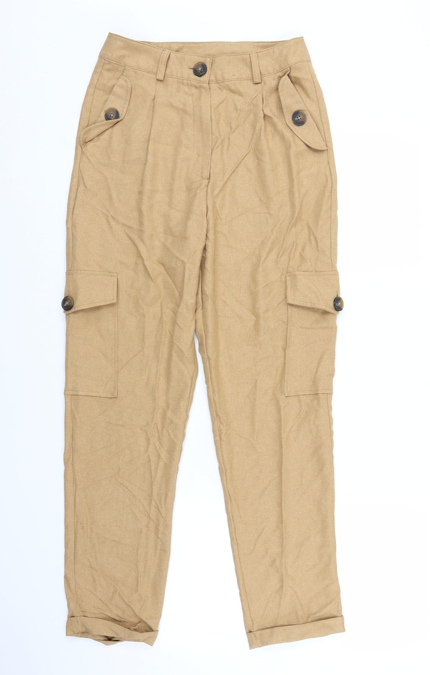 Primark Womens Brown   Cargo Trousers Size 8 L26 in