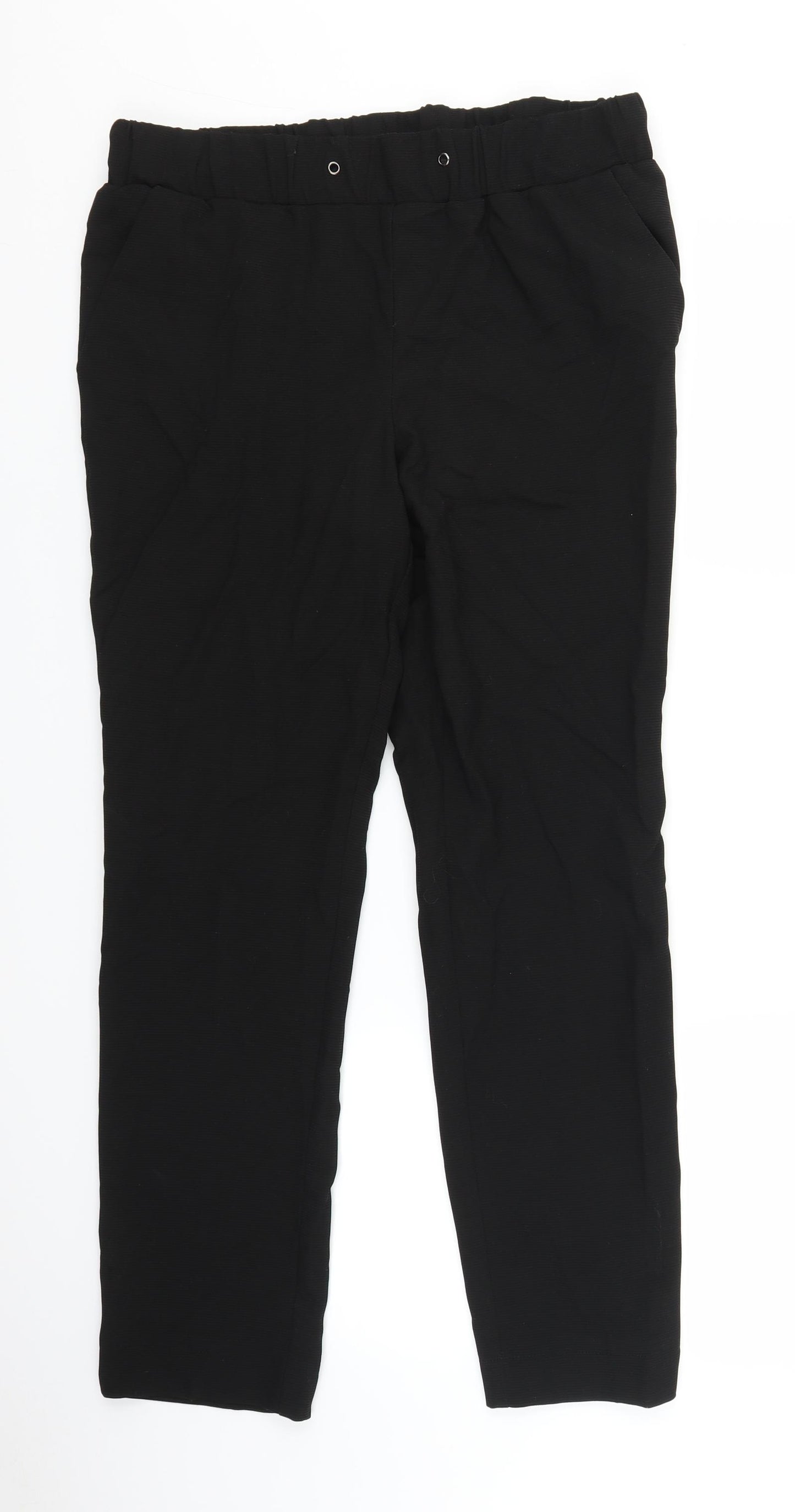 TU Womens Black   Trousers  Size 14 L28 in
