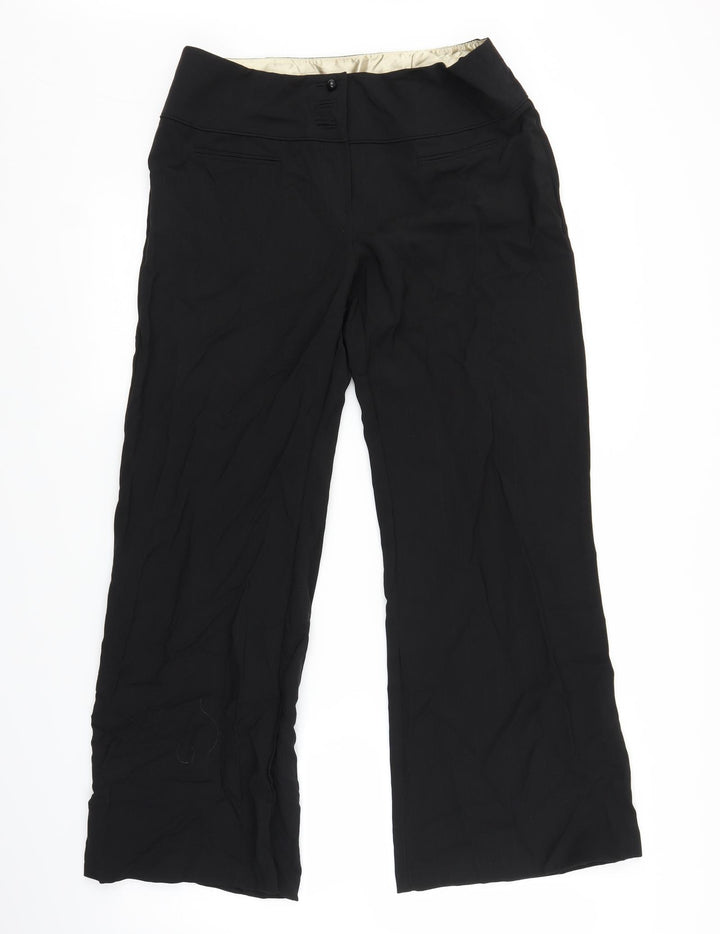 Dorothy Perkins Womens Black Trousers Size 12 L27 in