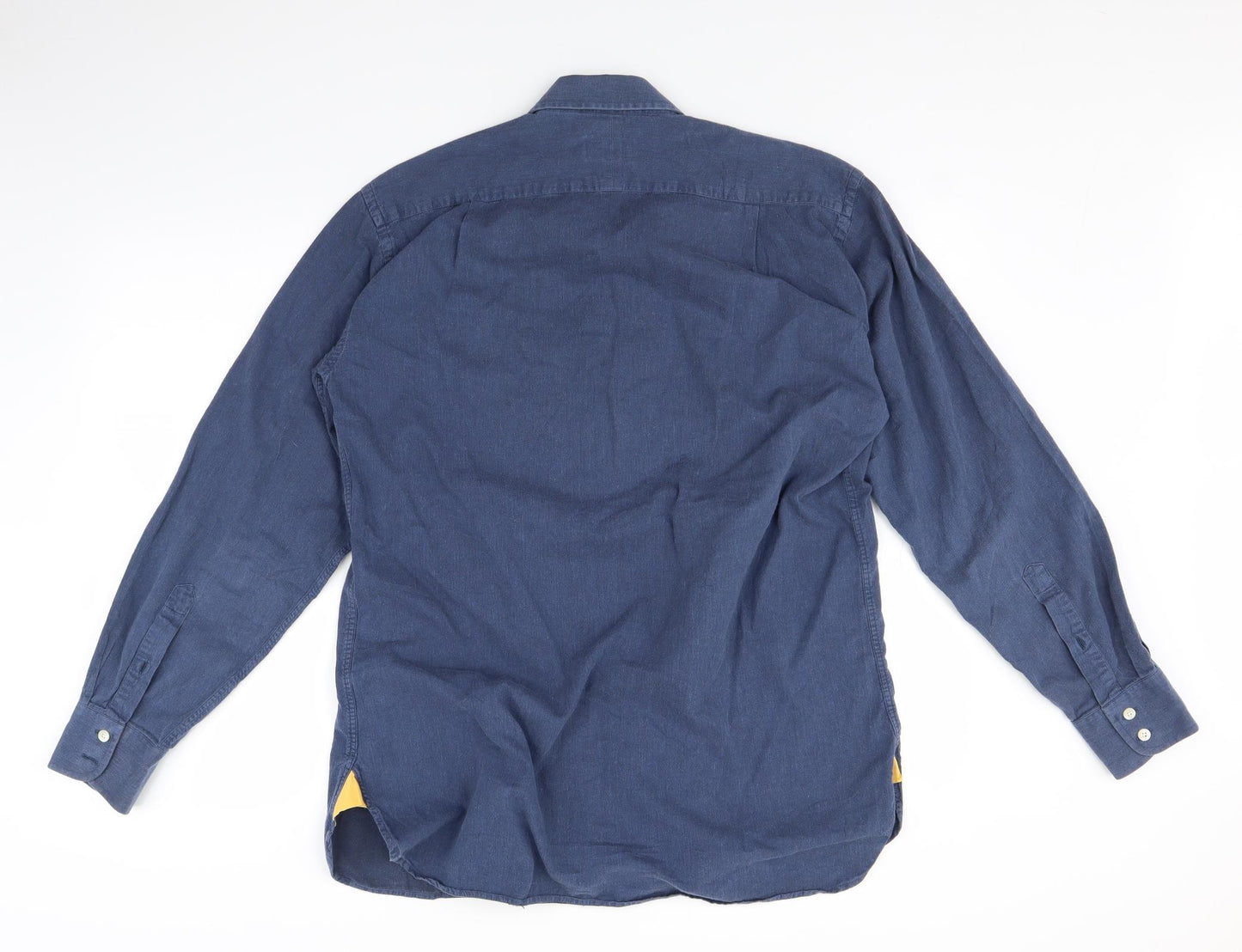 Aquascutum Mens Blue    Button-Up Size 15.5