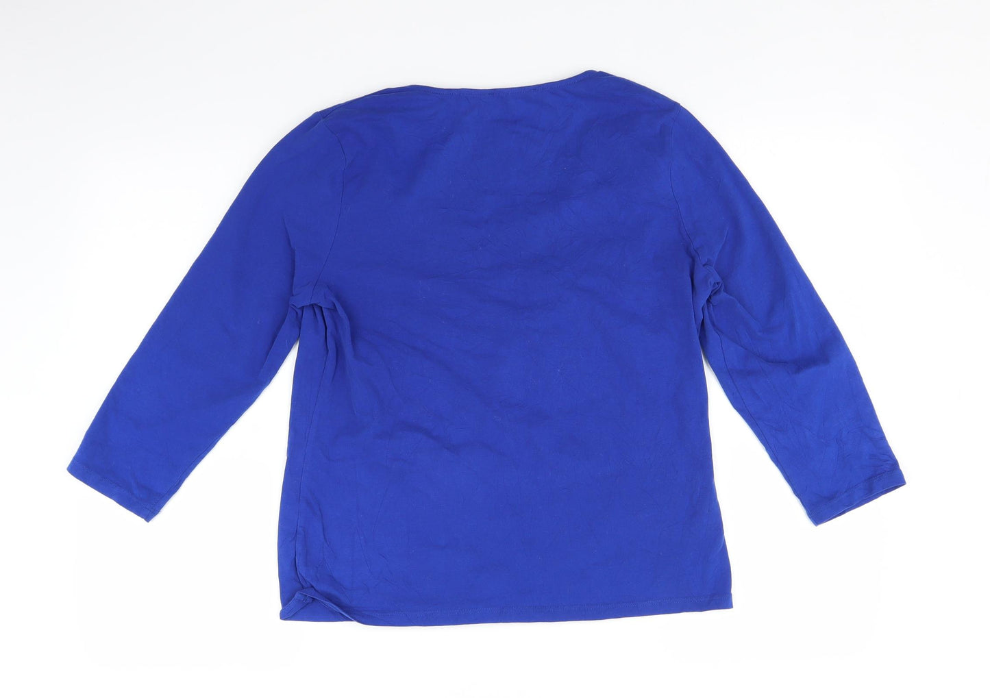 Laura Ashley Womens Blue   Basic T-Shirt Size 14