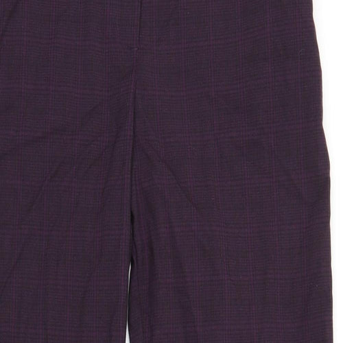 Maine Womens Purple Plaid  Trousers  Size 16 L28 in