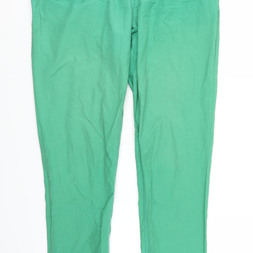Dorothy Perkins Womens Green   Chino Trousers Size 10 L28 in