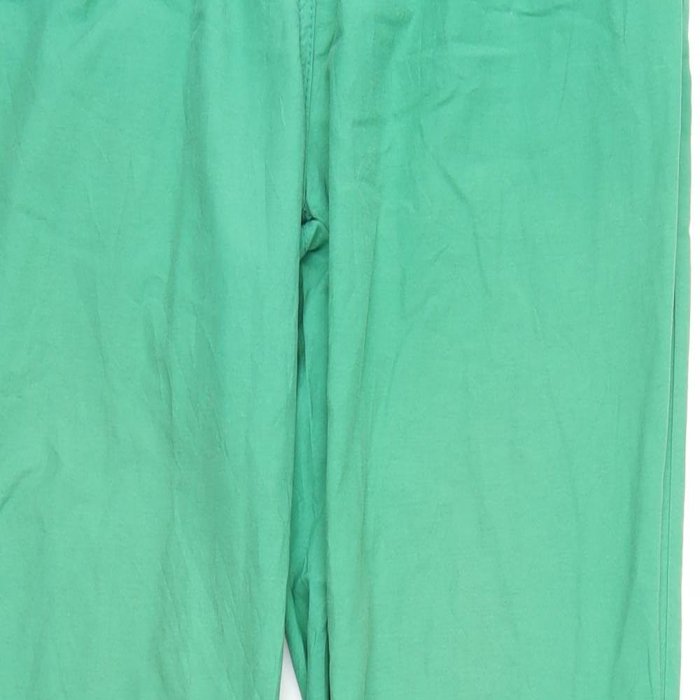 Dorothy Perkins Womens Green   Chino Trousers Size 10 L28 in