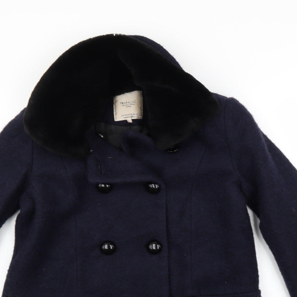 TRAFALUC Womens Blue   Jacket Coat Size M