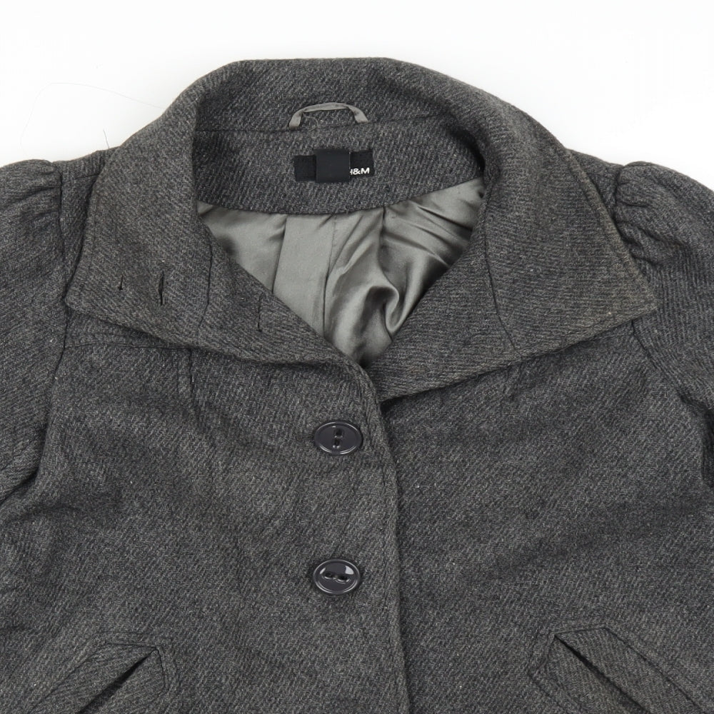 H&M Womens Grey   Jacket  Size 6