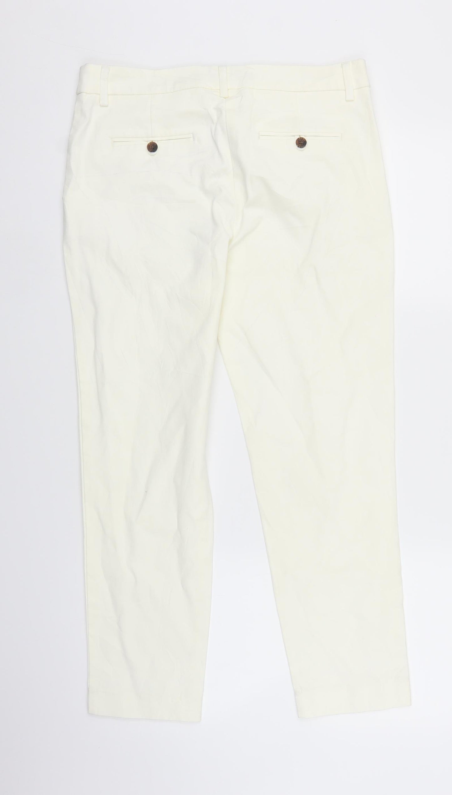 NEXT Womens White   Trousers  Size 12 L26 in