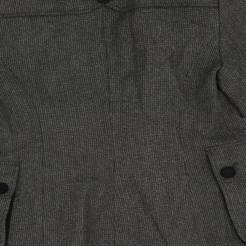 Per Una Womens Grey   Military Jacket Jacket Size 12