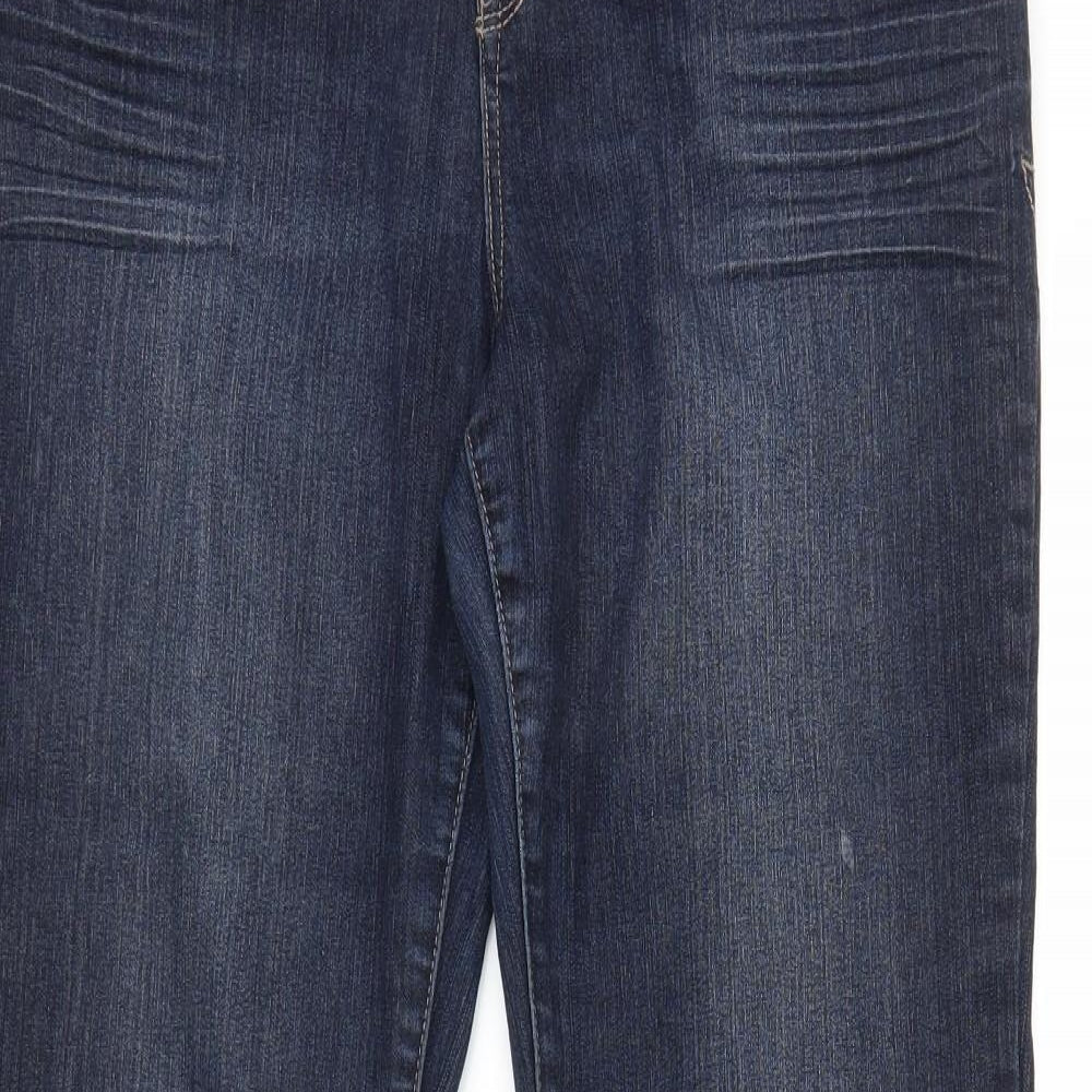 Denim 24/7 Womens Blue  Denim Bootcut Jeans Size 14 L30 in