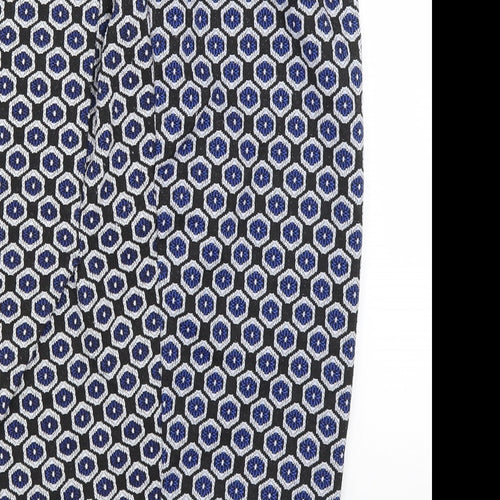 Marks and Spencer Womens Black Geometric  Straight & Pencil Skirt Size 12