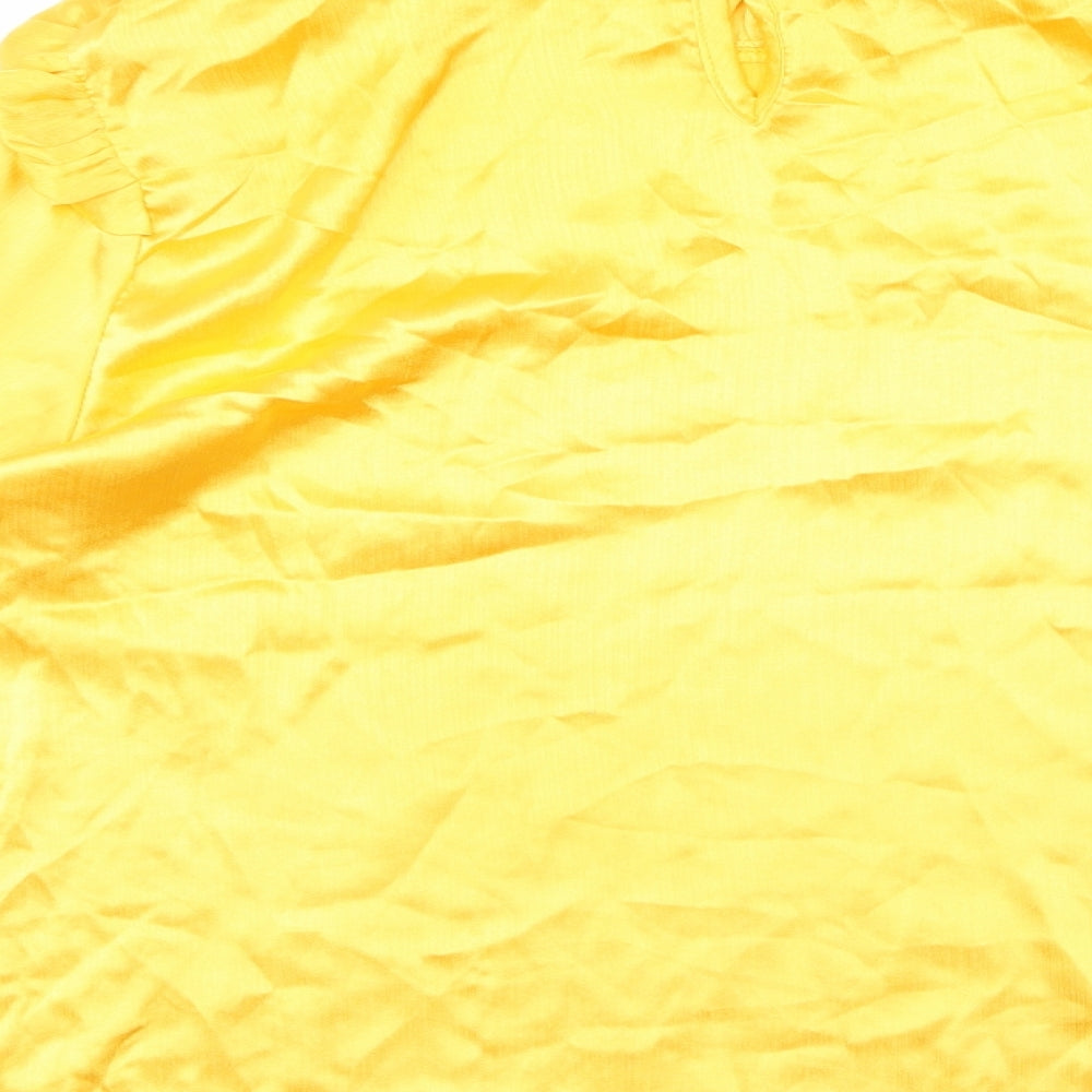 Preworn Womens Yellow   Basic Blouse Size M