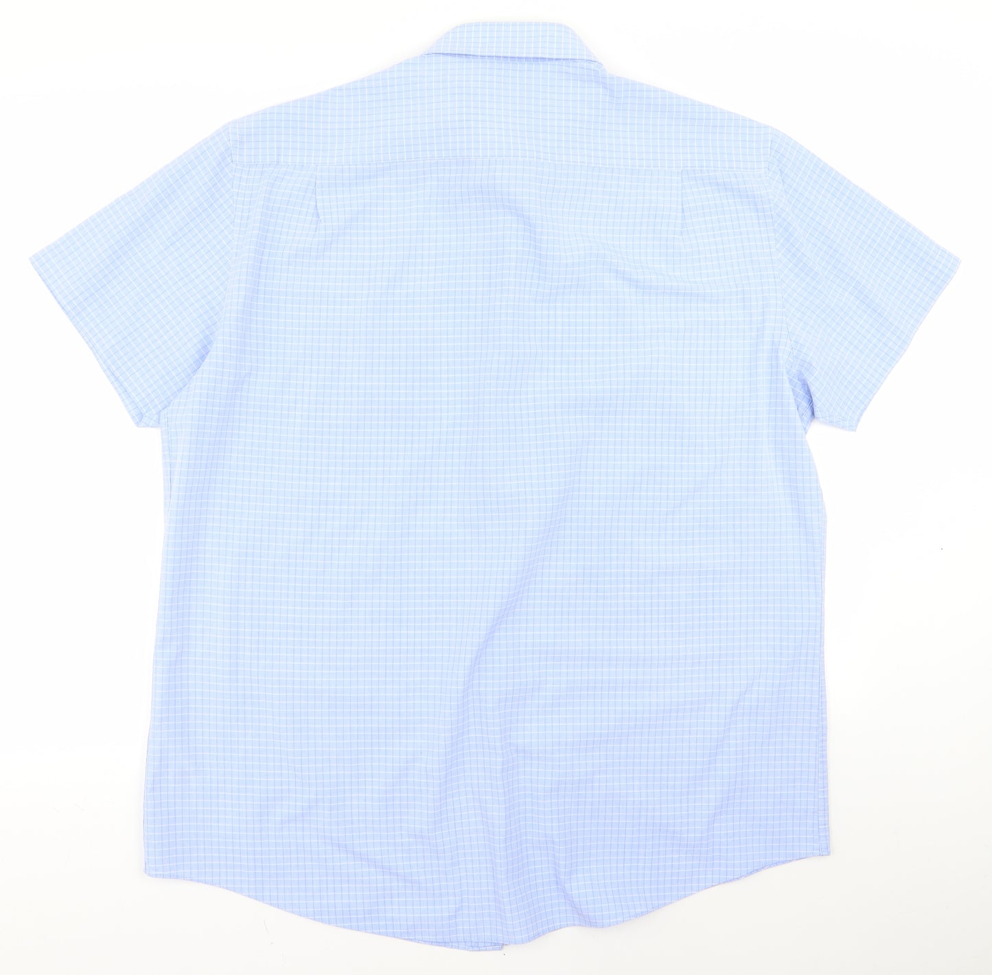 Thomas Nash Mens Blue    Button-Up Size 17