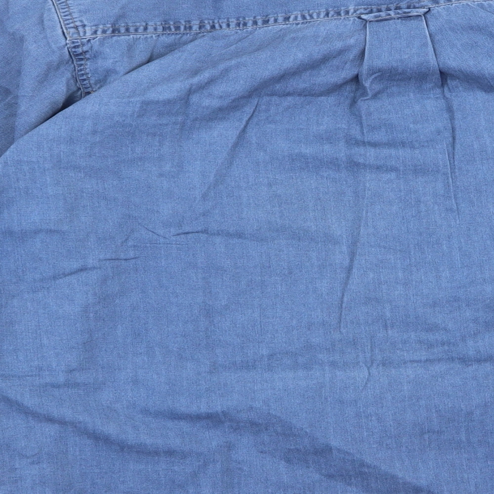 Lambretta Mens Blue  Denim  Button-Up Size L