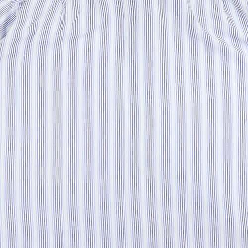 M&S Mens Blue    Button-Up Size 17