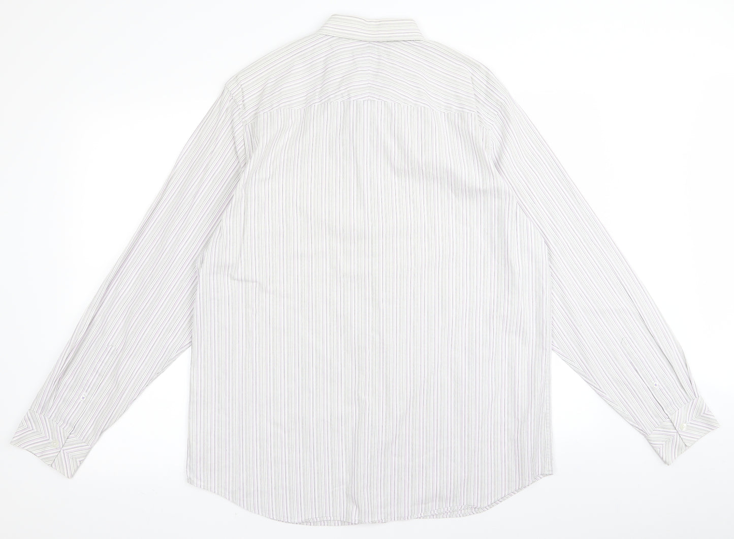 Jeff Banks Mens Grey  Canvas  Button-Up Size L