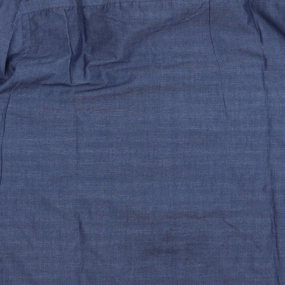 F&F Mens Blue    Button-Up Size 15