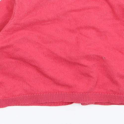 m&s Girls Red   Cardigan Jumper Size 12-18 Months