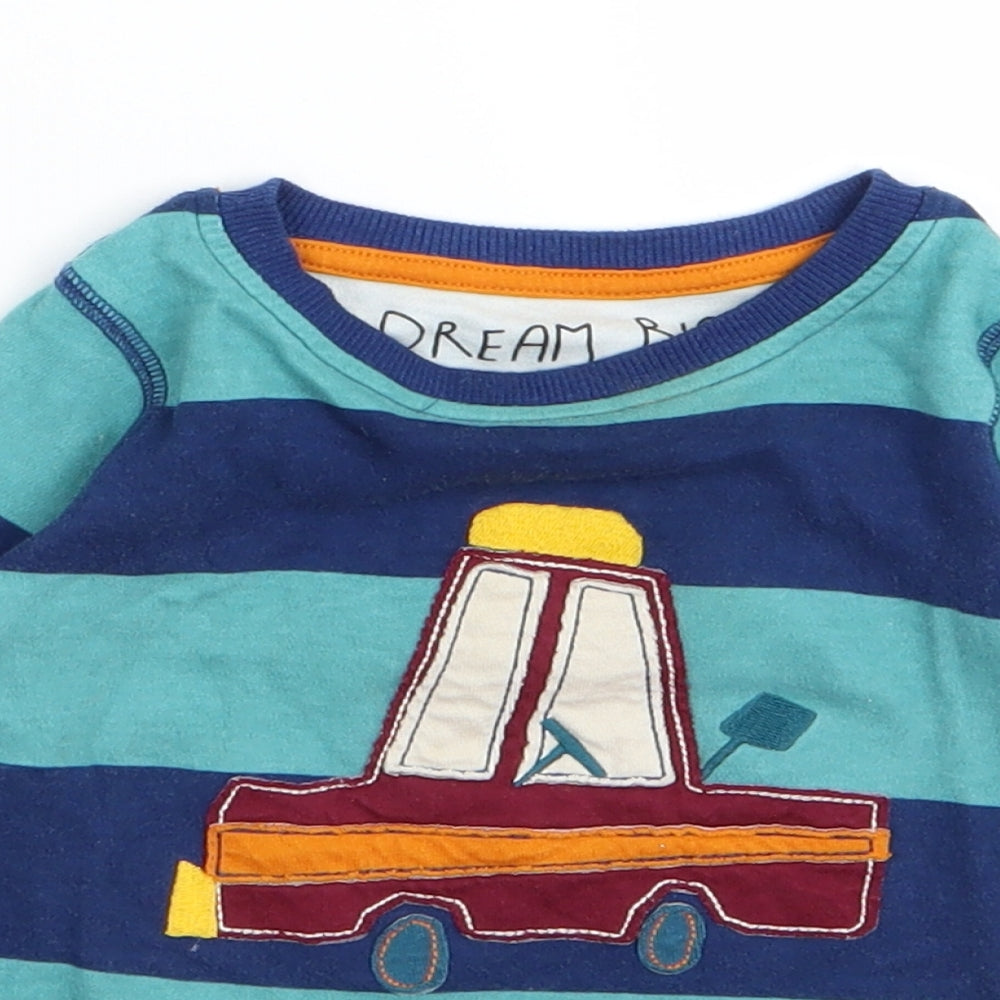 NEXT Baby Blue Striped  Basic T-Shirt Size 9-12 Months  - CAR