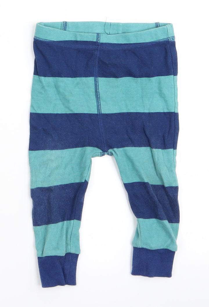 NEXT Baby Black Striped Jogger Trousers Size 9 Months