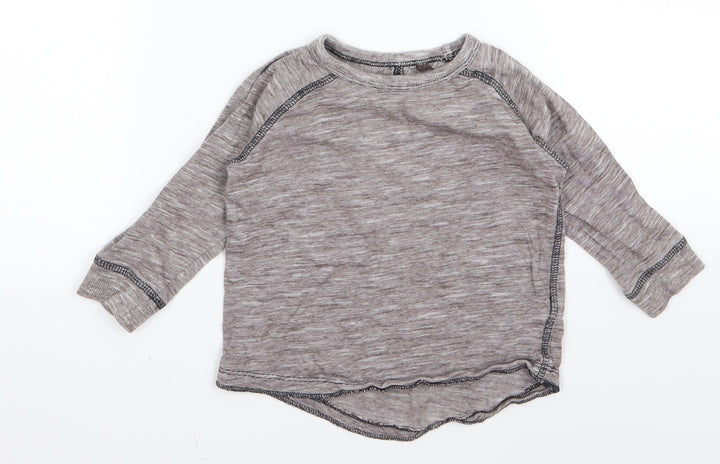 nexr Baby Grey Basic T-Shirt Size 12 Months