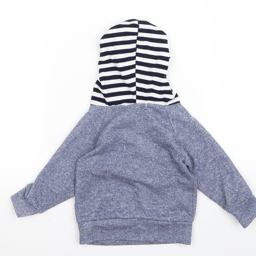 Preworn Boys Blue   Pullover Hoodie Size 3 Years