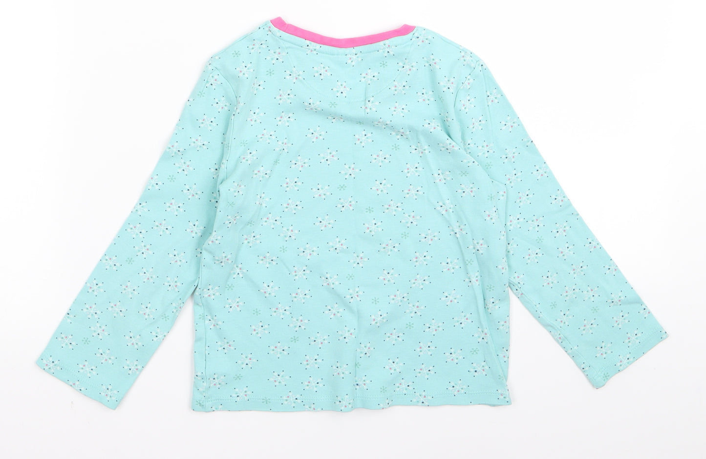 Mini Club Girls Blue   Basic T-Shirt Size 5 Years  - snowflake