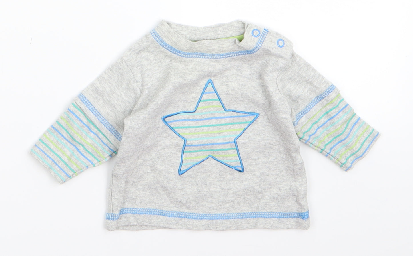 New Look Baby Green   Basic T-Shirt Size Newborn  - star
