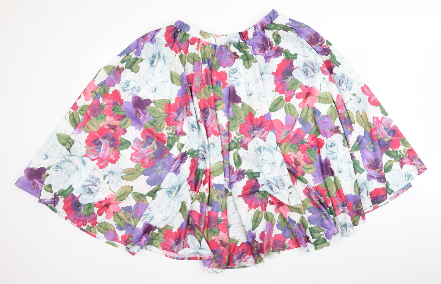 Preworn Womens White Floral  A-Line Set Size 18