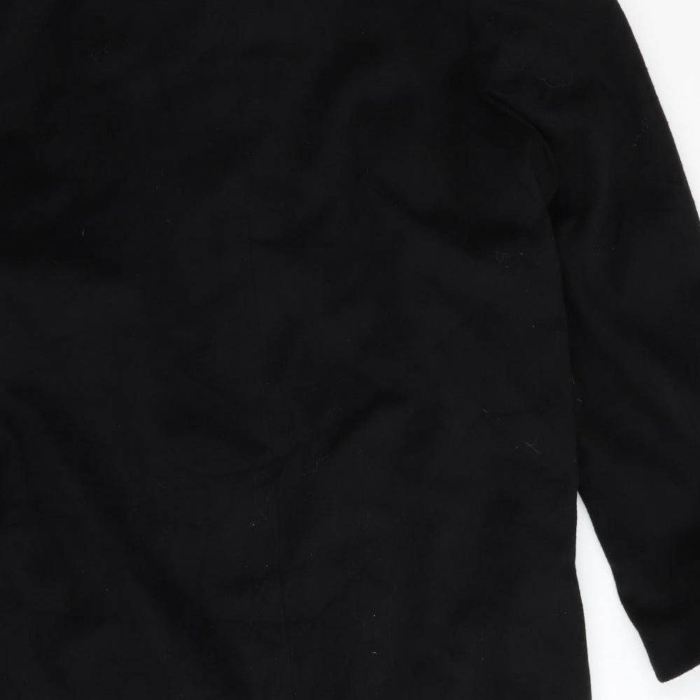 vartek Mens Black   Overcoat Jacket Size 2XL