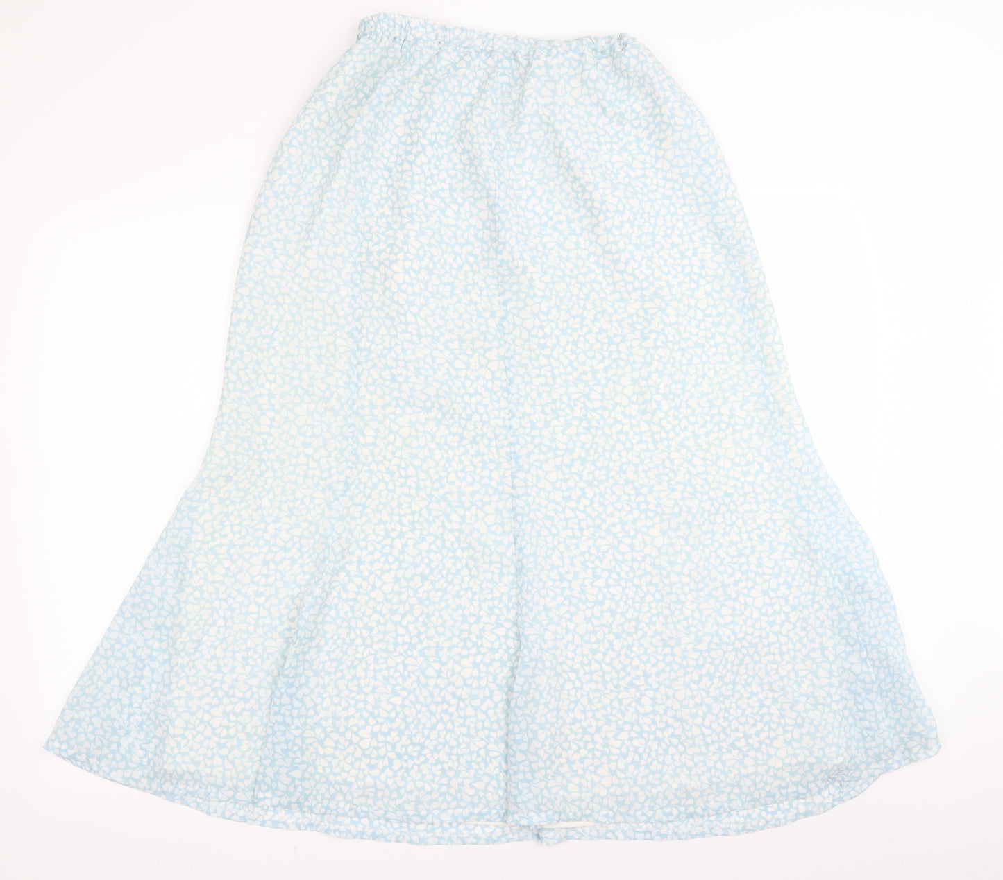 Preworn Womens Blue Polka Dot  A-Line Skirt Size 14