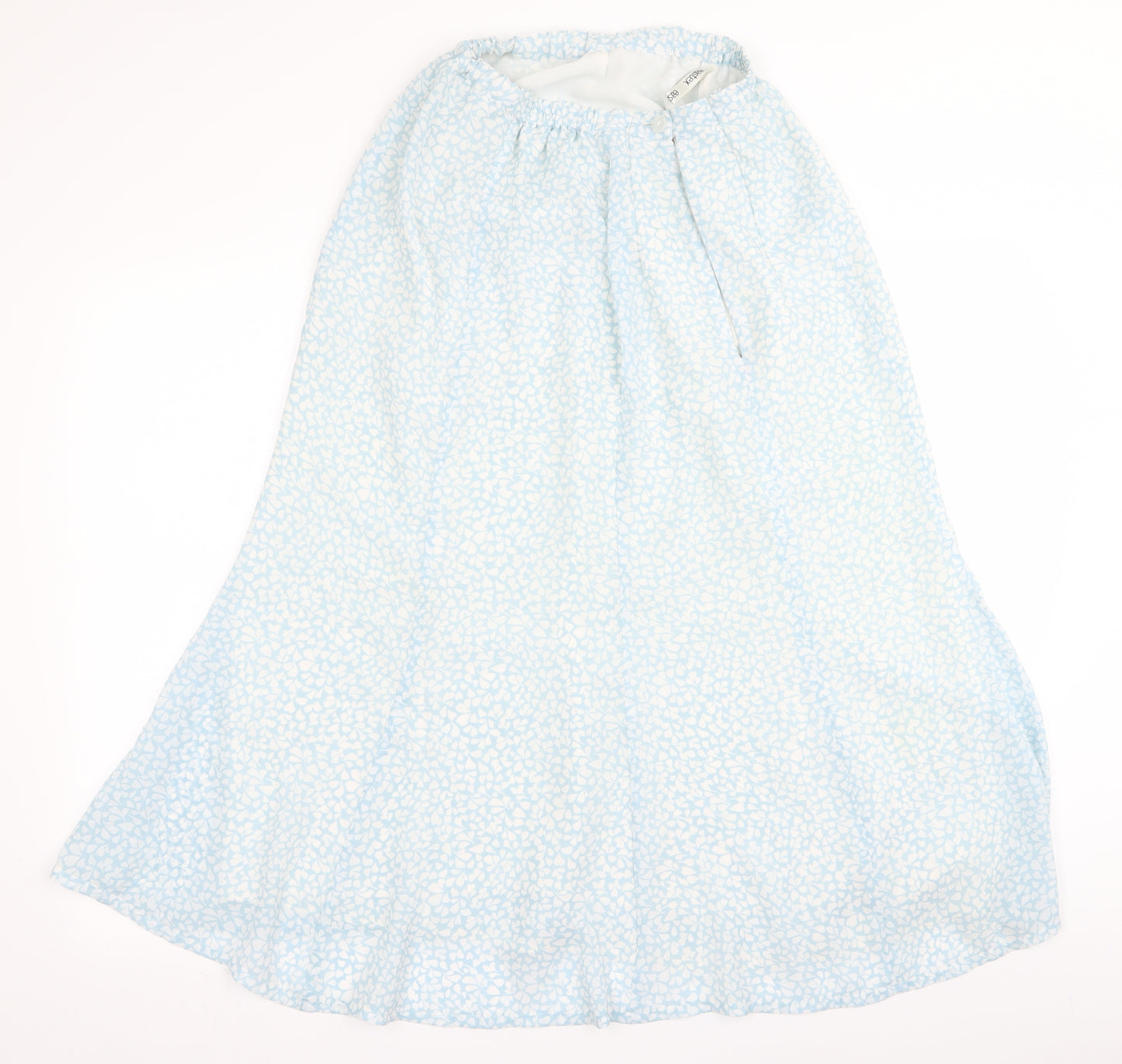 Preworn Womens Blue Polka Dot  A-Line Skirt Size 14