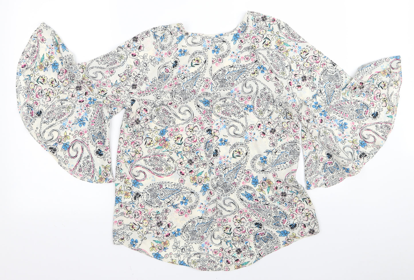 primakr Womens White   Basic Blouse Size 10