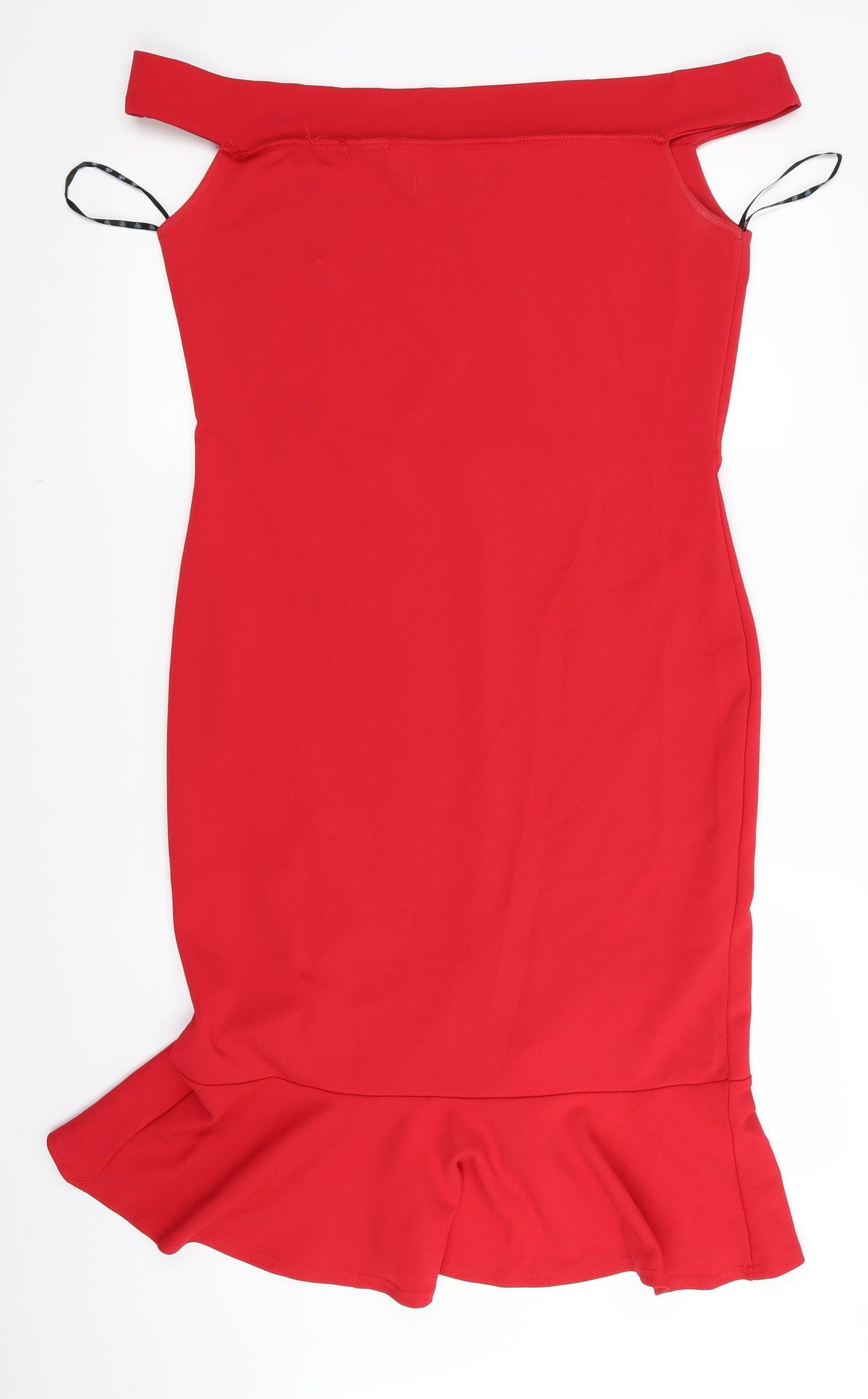 misguided Womens Red   Pencil Dress  Size S