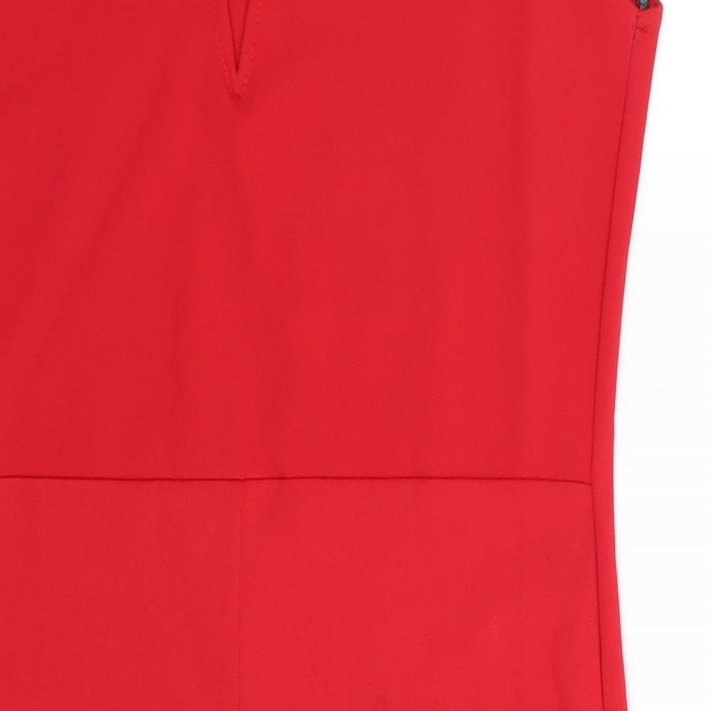 misguided Womens Red   Pencil Dress  Size S