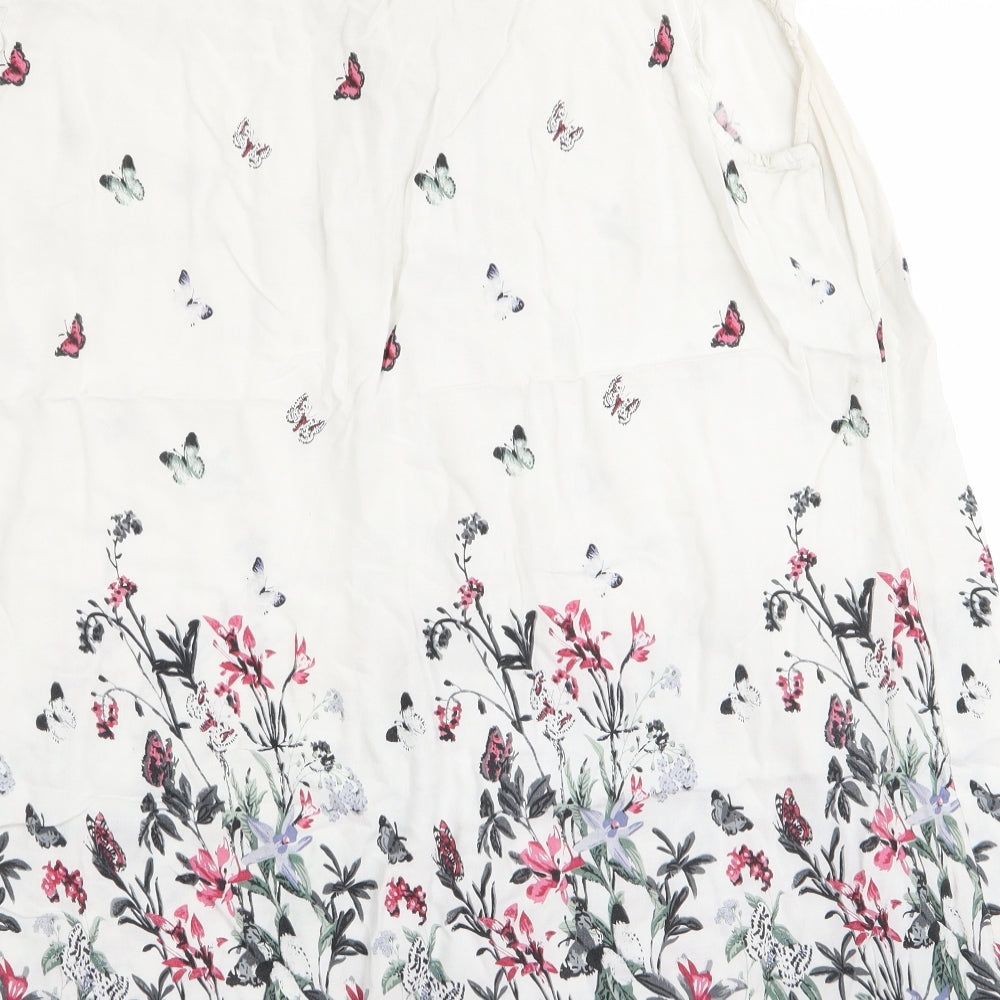 Yours Womens White Floral  T-Shirt Dress  Size 22