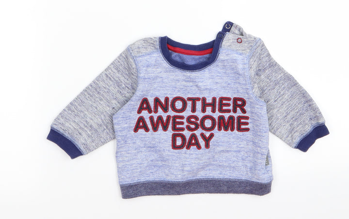 Nutmeg Baby Blue Basic T-Shirt Size 9-12 Months - another awesome day