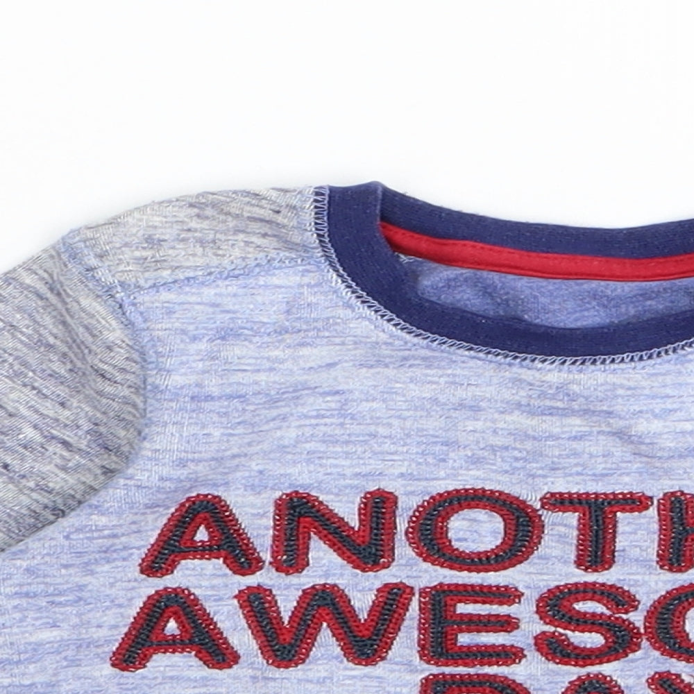 Nutmeg Baby Blue   Basic T-Shirt Size 9-12 Months  - another awesome day