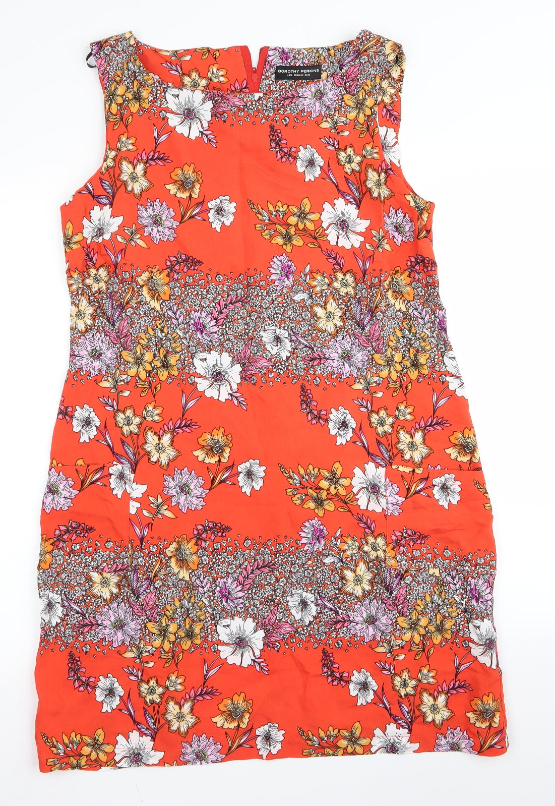 Dorothy Perkins Womens Orange Floral  A-Line  Size 14