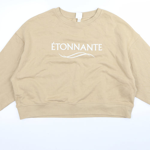 H&M Womens Beige   Pullover Jumper Size 4