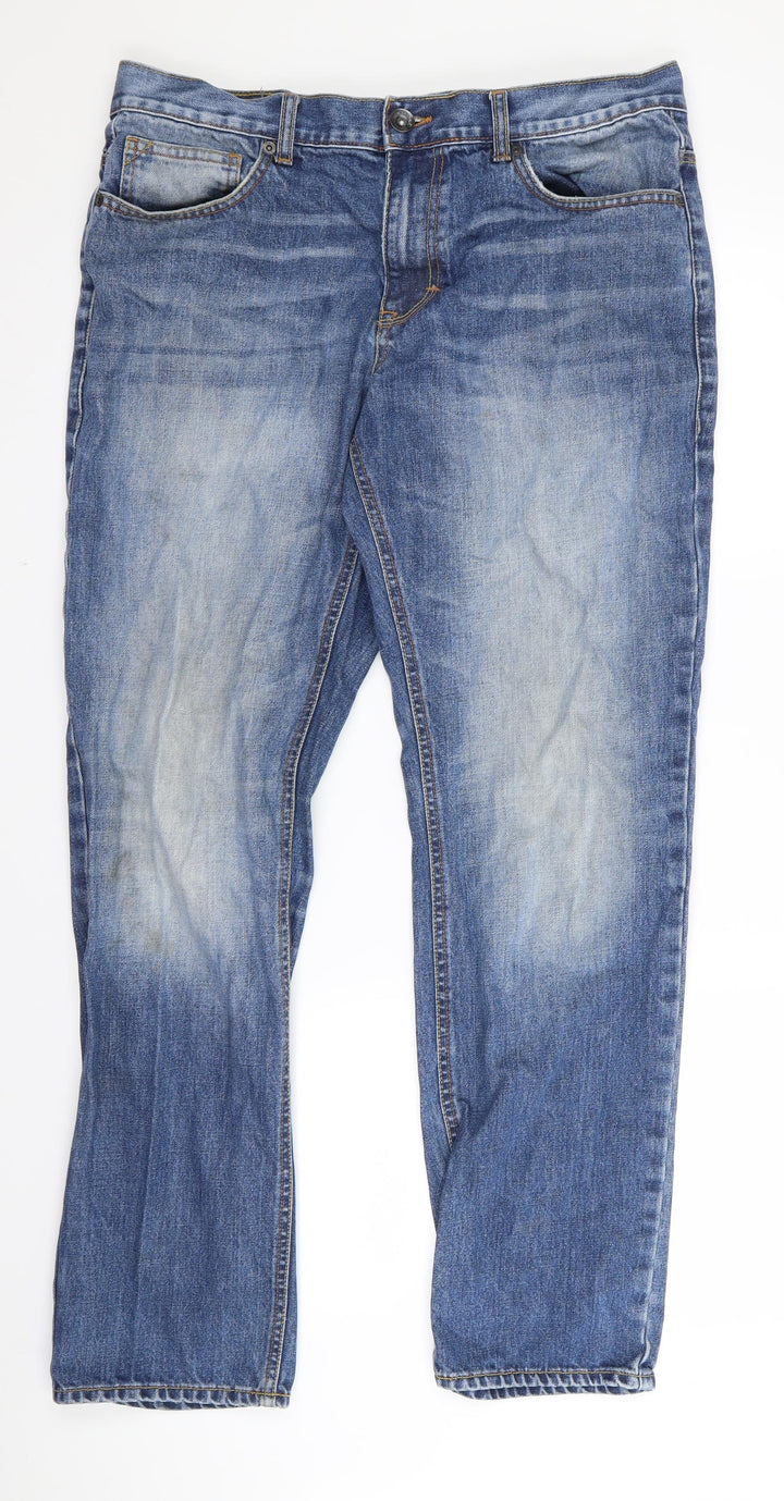 Preworn Womens Blue Bootcut Jeans Size 32 L32 in