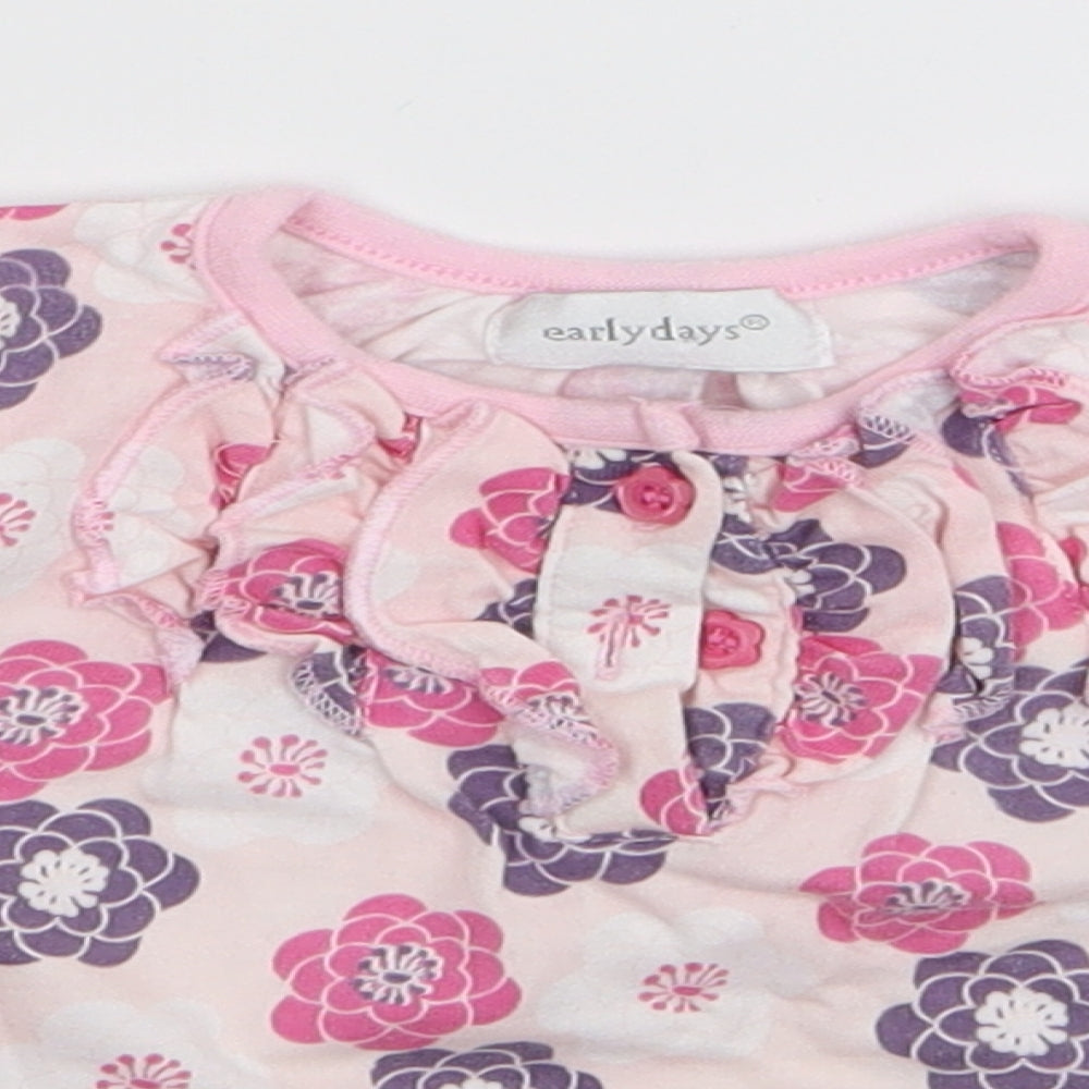 early days Baby Pink Floral  Basic Blouse Size 3-6 Months