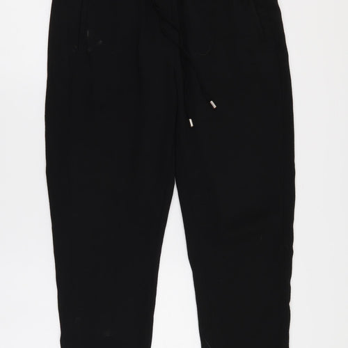 H&M Womens Black   Trousers  Size 38 L25 in