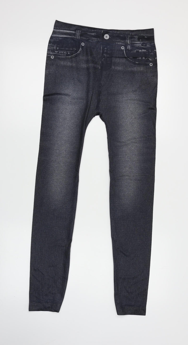 Preworn Womens Black Jegging Leggings Size 8